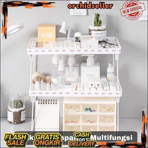 Rak penyimpanan storage meja lemari lipat rak susun besi multifungsi Bigpromo