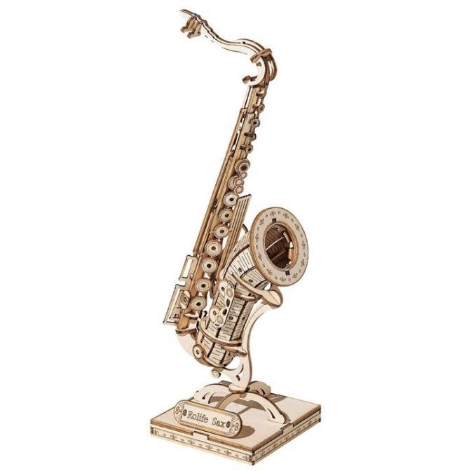 BIG SALE Robotime Rolife Saxophone 3D Wooden Puzzle TG309 Hobby And Toys Collection
