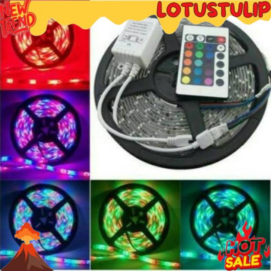 [Waterproof] Lampu led strip rgb 16 warna lampu kamar neon tiktok Teratas