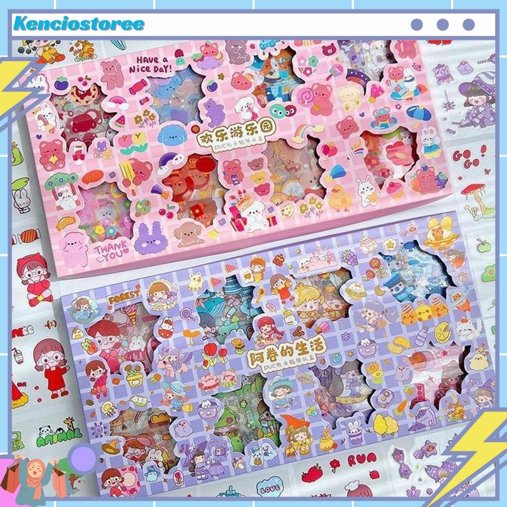 200 lembar Sticker Box PVC Jumbo Size Stiker Sale