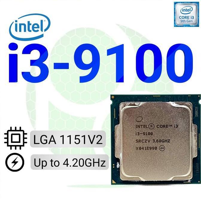 promo Processor Intel Core i3 9100 | 1151 v2 Prosesor CPU PC RAM Mobo DDR4 terlaris