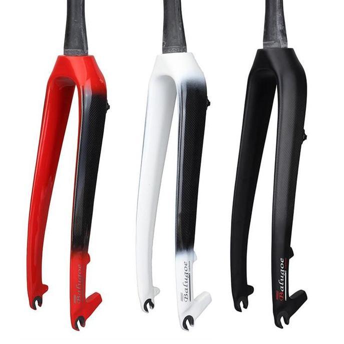Promo Balugoe Fork Carbon Rigid Tapered Fork Taper Sepeda Roadbike MTB Grave Diskon