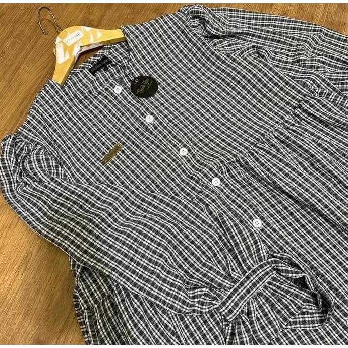 GAMIS CRINGKEL MOTIF KOTAK - KOTAK JUMBO FULL KANCING AKTIF SAMPAI BAWA MUSLIM WANITA GAUN PESTA KON