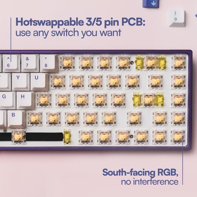 VOYAGER68 Lightyear Edition CNC Alu South Facing Mechanical Keyboard BIM