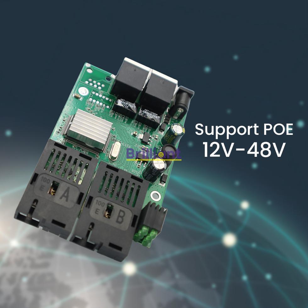 MEDIA CONVERTER 2 FIBER 2 ETHERNET CM2F2E - 2F2E-PCB+Adaptor Atau PCS SAJA