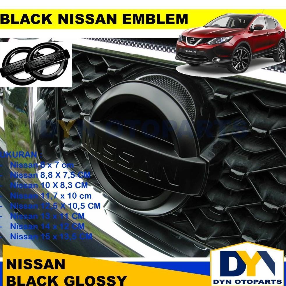 DYN250- Logo Emblem Lambang Nissan Black Glossy Logo nissan Hitam Glossy model ORI
