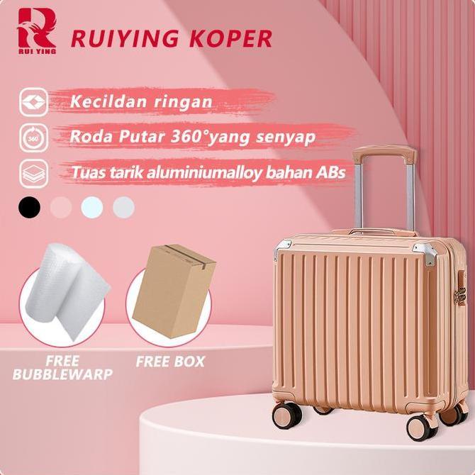 Ruiying Kopera801 Koper 2024 Wanita Pria 1718 Koper Traveling Cewek Anti Pecah Dengan 4 Roda Beutar 