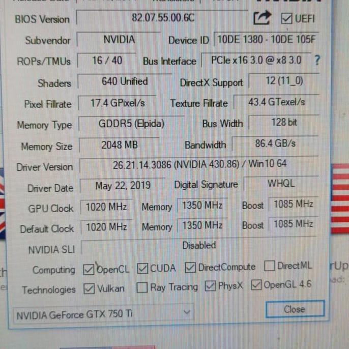 VGA Nvidia AFOX GTX 750TI 2GB DDR5 Terlaris