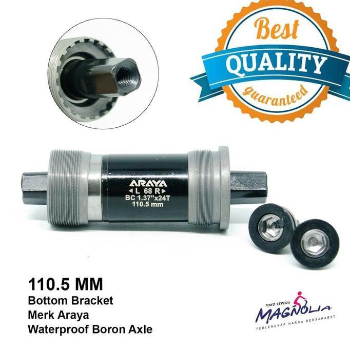 Bottom Bracket / BB Axle 110.5 MM Sepeda MTB / As Tengah Bearing