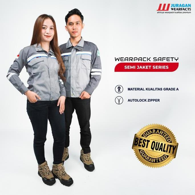 [COD] WEARPACK SAFETY BAJU SERAGAM KERJA LAPANGAN PROYEK TAMBANG K3 PANJANG PRIA WANITA SEMIJAKET WA