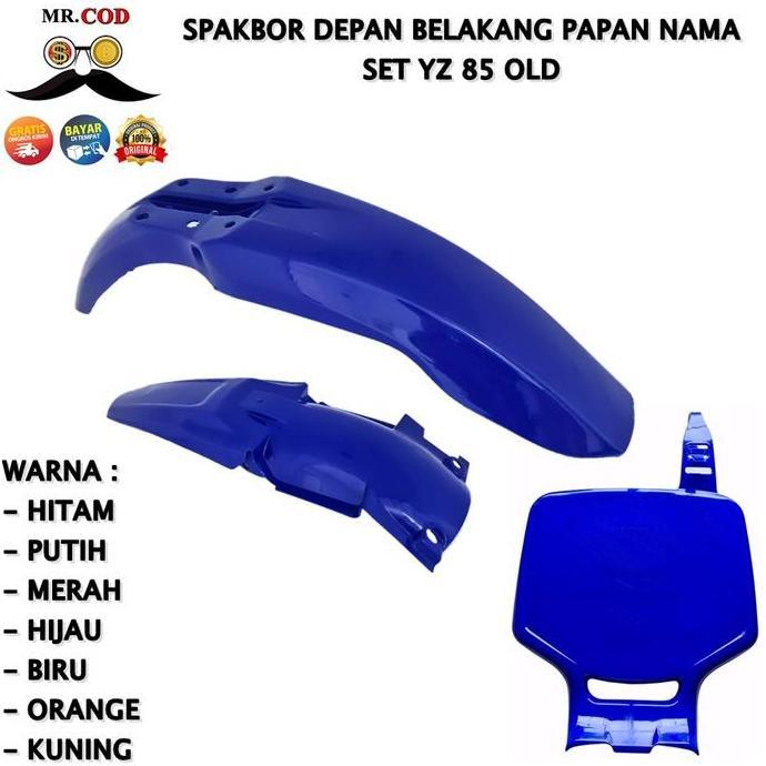 SPAKBOR SET DEPAN BELAKANG PAPAN NOMOR YZ 85 YZ85 OLD LAMA MOTOR TRAIL CROSS YAMAHA FENDER DIRT BIKE