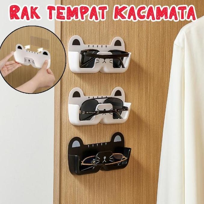 Vinnatsu Rak Tempat Kacamata Gantung Dinding Kotak Penyimpanan Kacamata Tempel Dinding Lucu Rak Disp