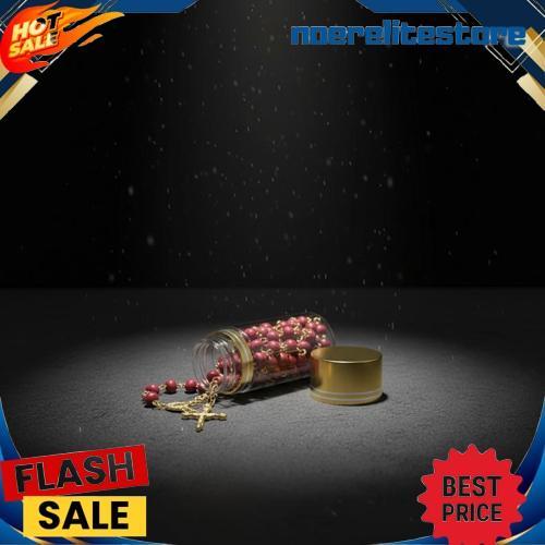 Rosario Kayu Wangi Botol Murah Katolik Grosir Souvenir Kalung Kecil Premium Anak Salib Pria Wanita A