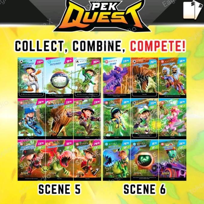 BOBOIBOY GALAXY CARD PEK QUEST KODE 720