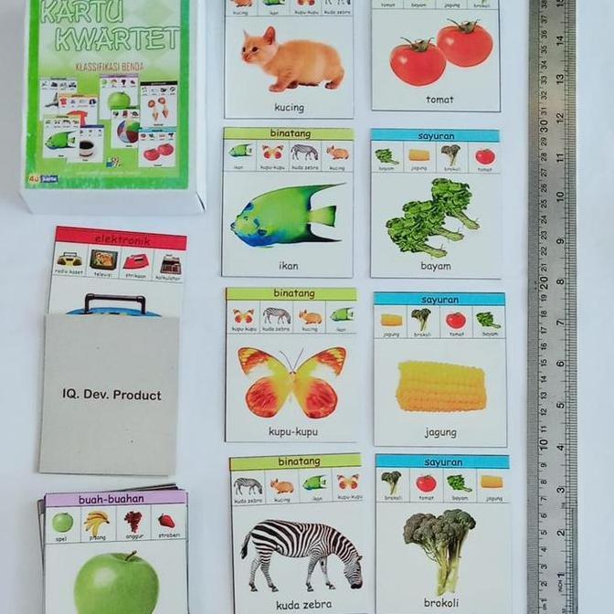 KARTU KWARTET KLASIFIKASI KATA BENDA IQ DEVELOPMENT PERILAKU AUTIS KODE 948