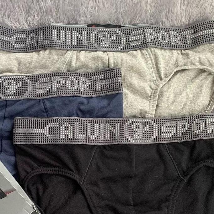 Ytta- 1 Box ( 3Pcs ) Celana Dalam Pria Segitiga Premium Calvin Swiss