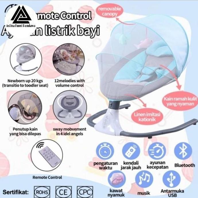 TERLARIS kursi tidur bayi elektrik/ kursi ayunan bayi / Tempat tidur bayi READY STOCK
