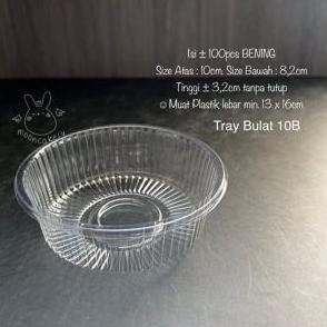 Tray Bulat Bening Mika Tanpa Tutup