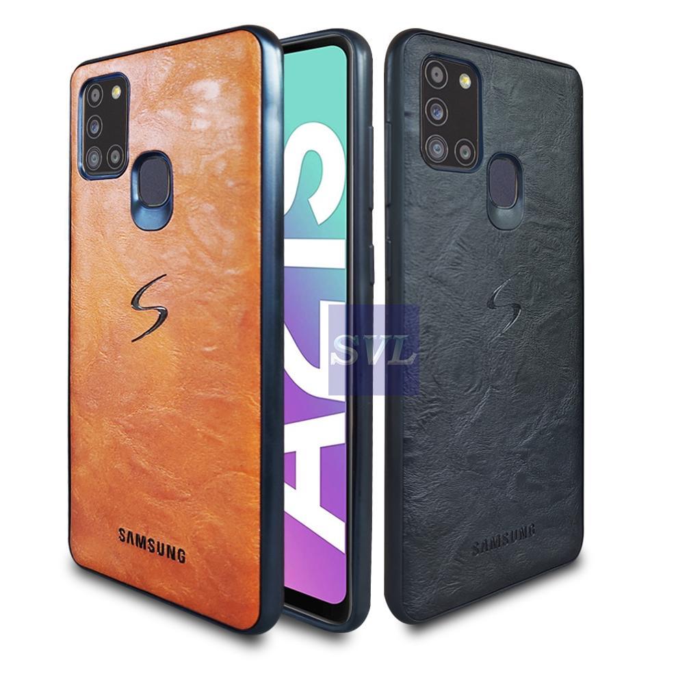 Nice- Samsung A21S Casing Leather Softcase Slim Kulit [ Premium ]