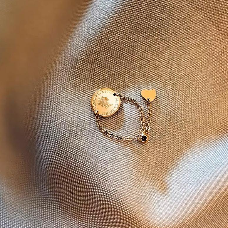 Cute- Cincin Serut Titanium Koin