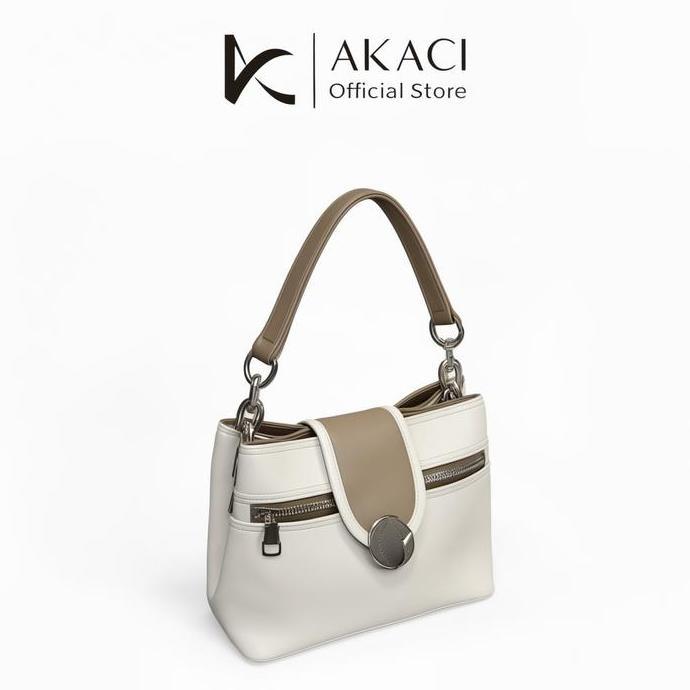 New- Akaci Store | Becka Tas Selempang Bahu 09-8276 Bahan Ms Halus 2 Ruang Tas Wanita Kekinian Sling