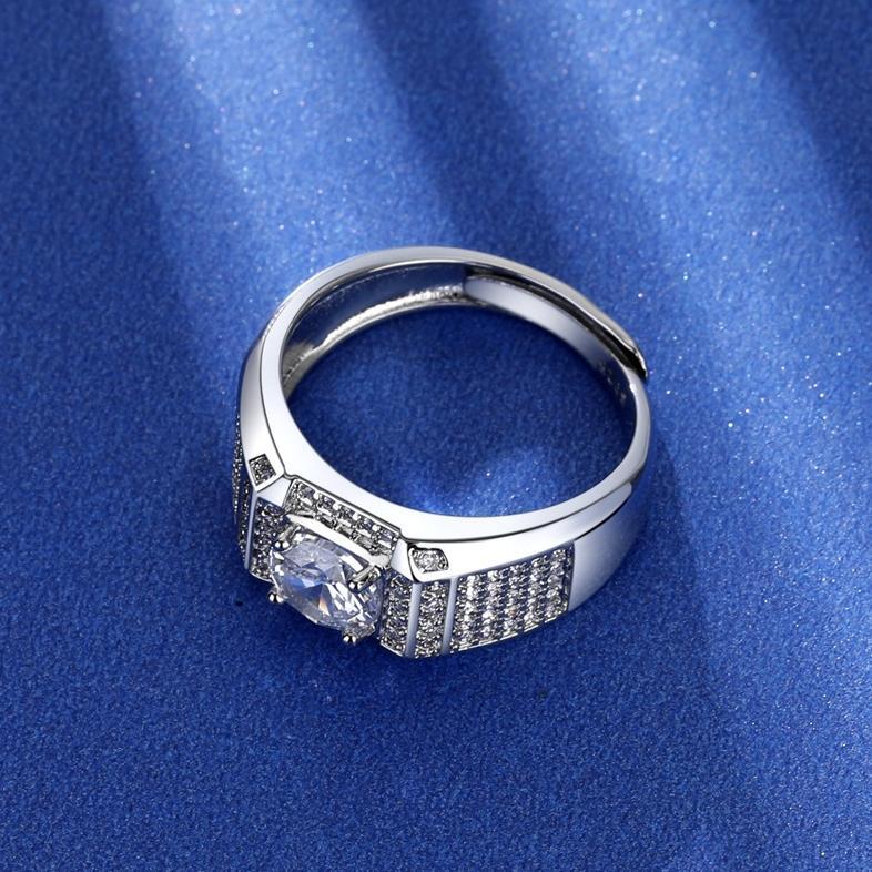 Cute- Cincin Pria Couple Anti Karat Broken Berlian Cincin Permata Perak Asli Laki Laki Cowok Keren B
