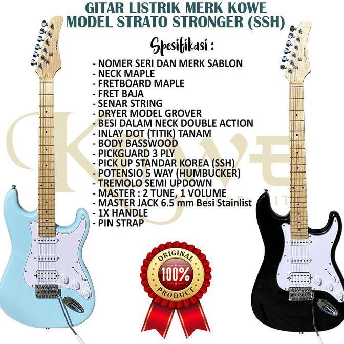 Gitar Original Listrik Stronger SSH Free Ampli Mini Joyo JA 02