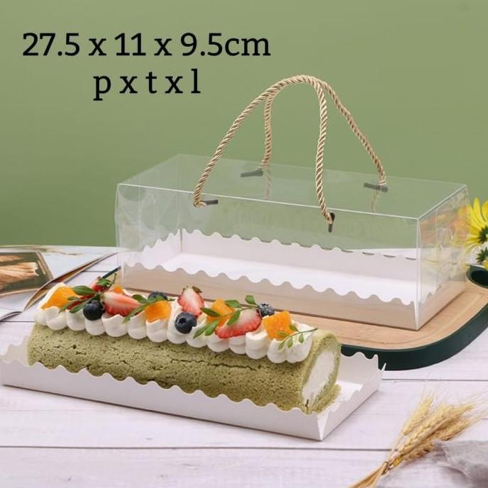 Good- KOTAK TENTENG MIKA BOLU GULUNG BOX DONAT BAKERY TRANSPARAN KK-11