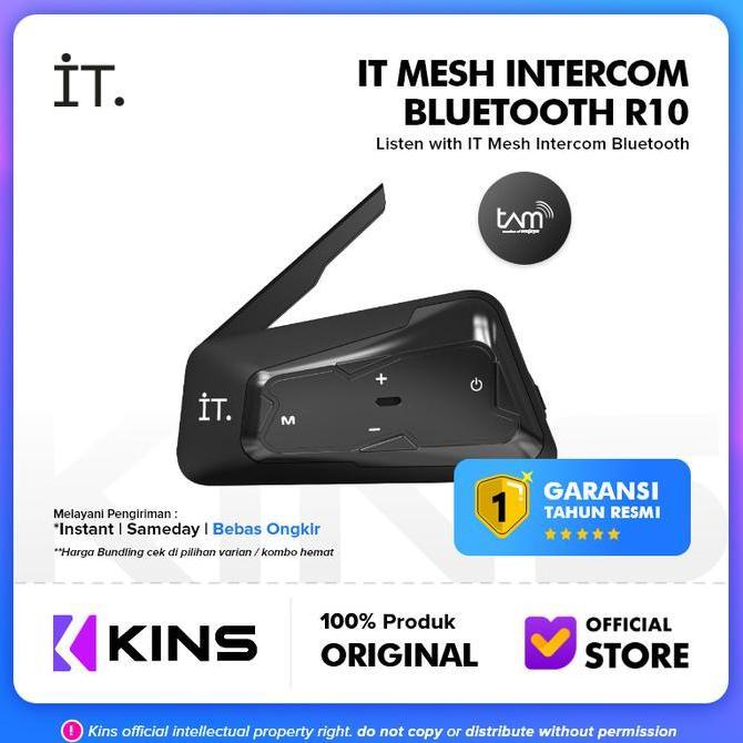 IT R10 Mesh Intercom Bluetooth Headset R10 Garansi Resmi TAM