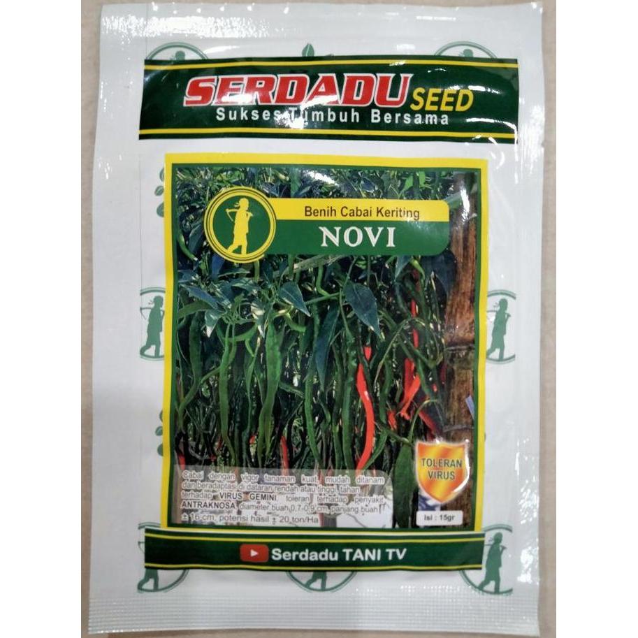 Grdn- Benih Cabe Merah Keriting Novi 15 Gram (3000 Biji) - Bibit Cabe Novi - Cabai Cmk Novi