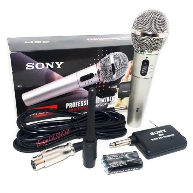 Volk- Sony Mic M96 Microphone Bisa Wireless Dan Kabel 2In1.100% Ori