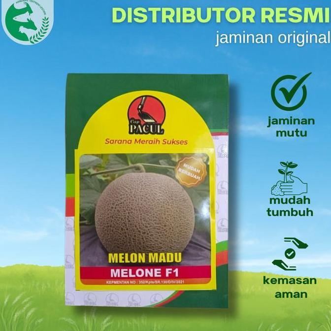 Grdn- Benih Melon Melone F1 50 Biji Asli Cap Pacul Unggul Manis Tahan Penyakit Disukai Pasar
