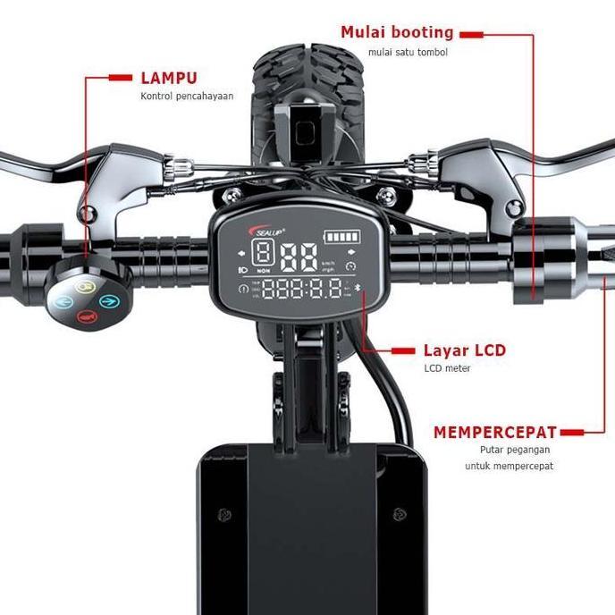 Terlaris Elektrik Scooter Sealup Q7 Skuter Dewasa 48V Skuter Listrik Off-Road Skuter Listrik Lipat F