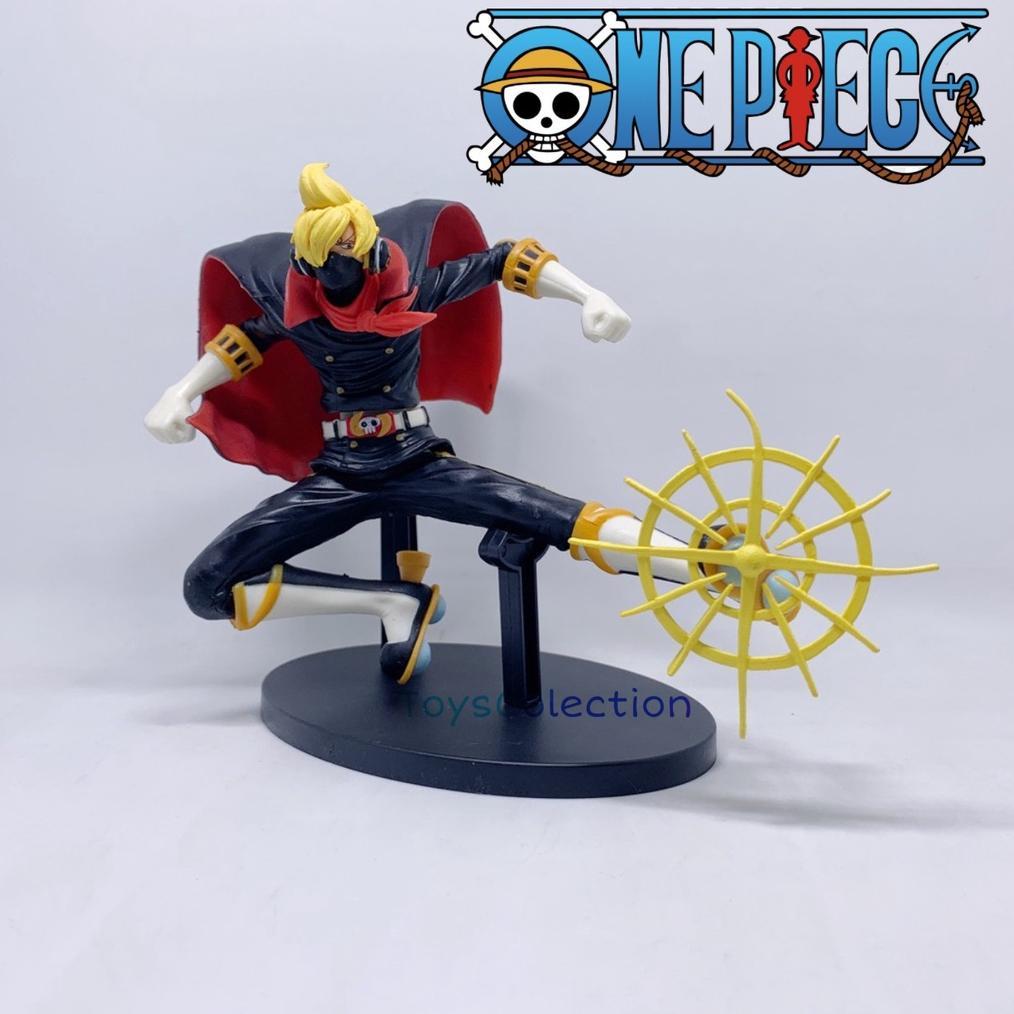 Figure - ACTION FIGURE ONE PIECE SANJI VINSMOKE OSOBA MASK FLYING KICK VER. MAINAN TOPPER CAKE PAJAN