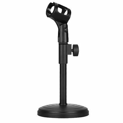Volk- Tripod Mic / Standing Mic / Stand Mic Meja Full Besi Kaki Bulat