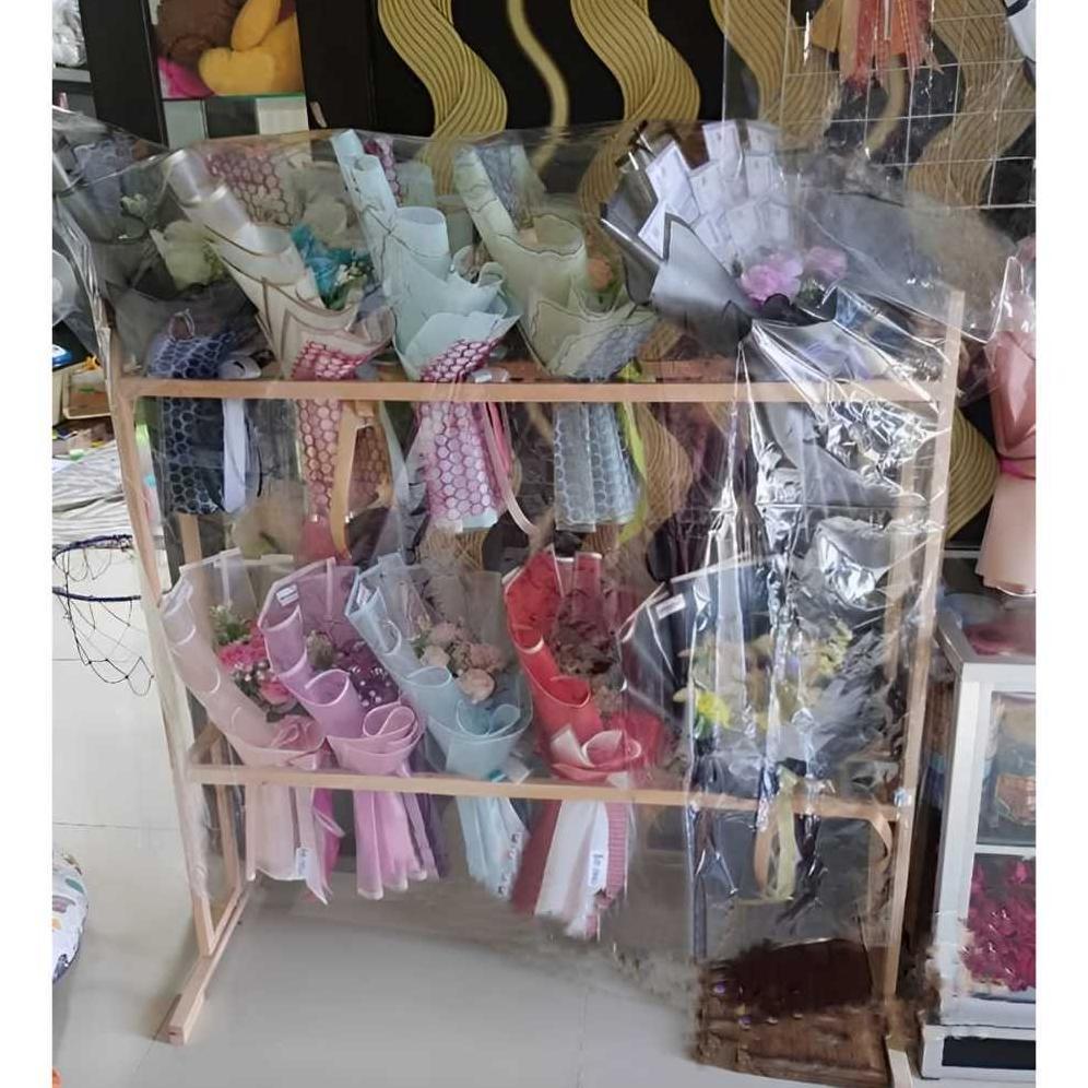 Rak Buket 3 Susun Rak Display Penyimpanan buket Stand holder buket