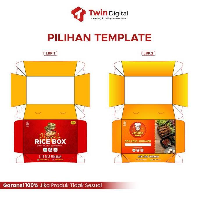 Good- Custom Print Paper Lunch Box Kotak Kemasan Makanan- Food Pail Rice Box