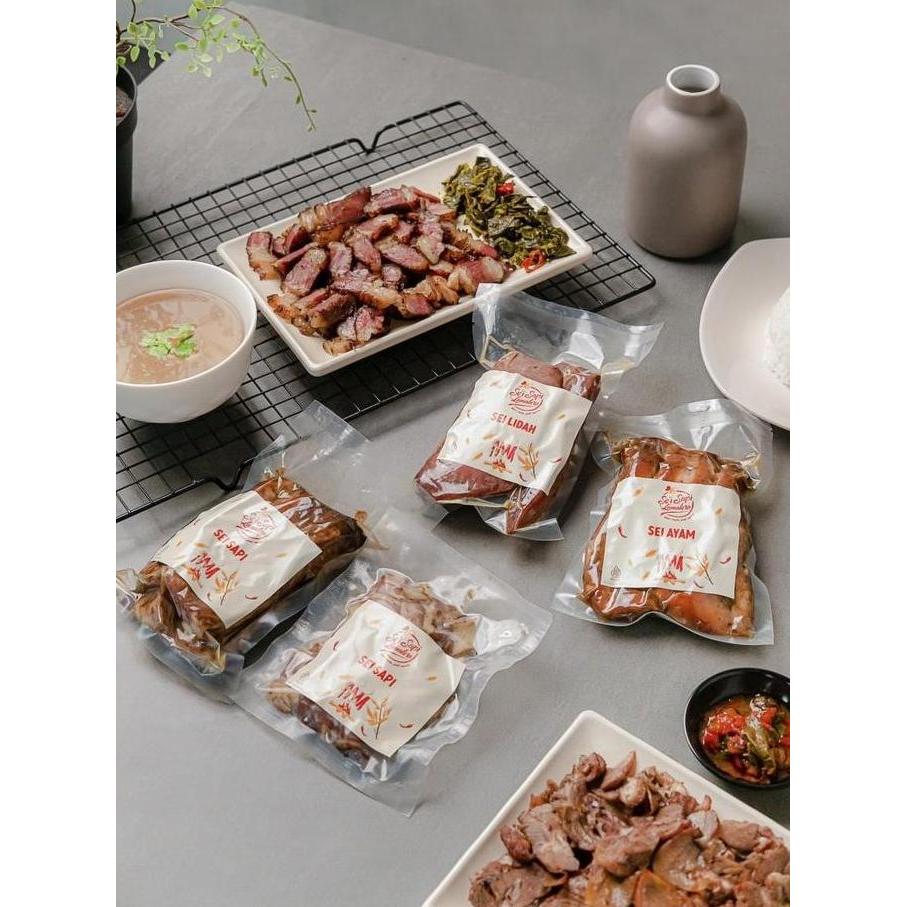 Sei Lidah Sapi 500gr | Daging Lidah Sapi Asap | Sei Sapi Lamalera | Halal