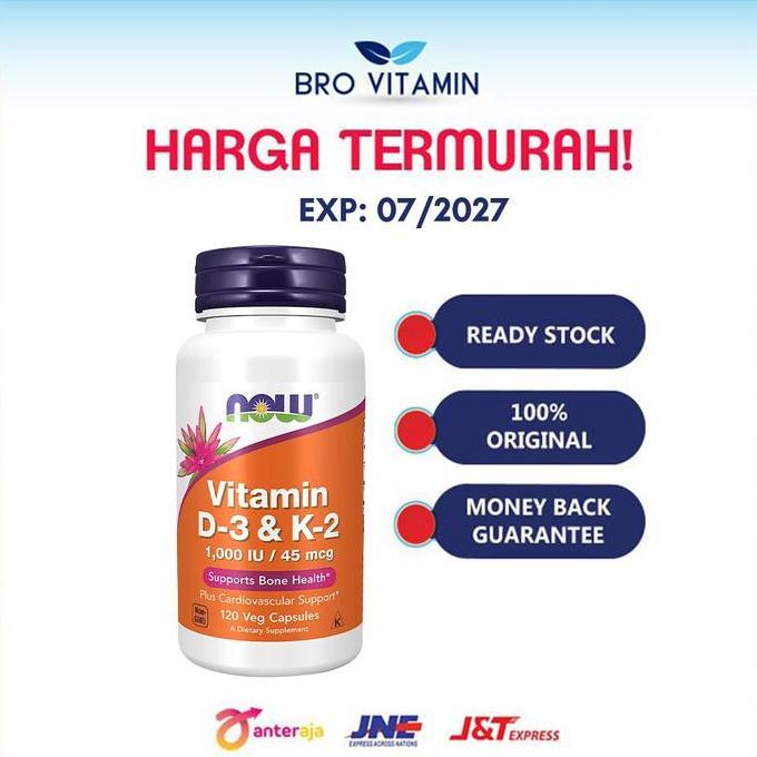 Vitmax- Now Vitamin D3 D-3 K2 1000Iu 120 Caps