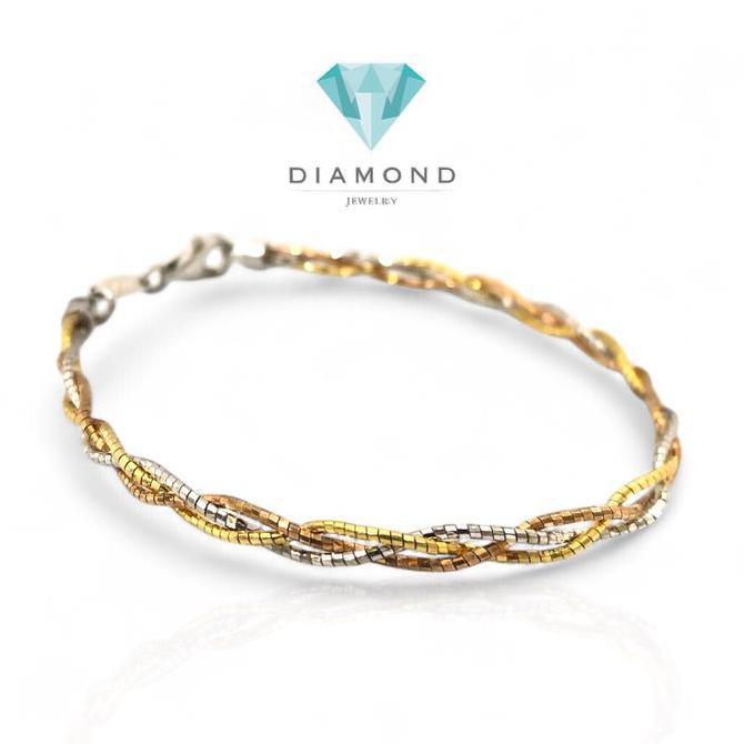 Terlaris Gelang Emas Tali 3 Color 750K-Diamond Jewelry-298Gmsls