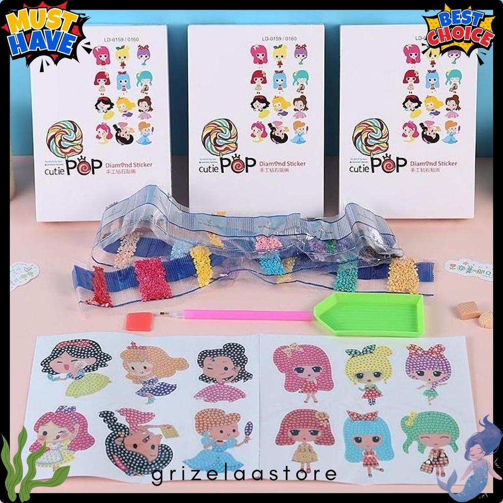 50% Off Stiker Diy Diamond Cutie Pop Diy Mutiara Painting Kit Edukasi Painting Sticker Murah Rs00