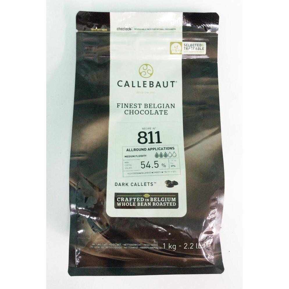 Callebaut Dark 54% 811 1 kg bag - dark cooking chocolate dcc