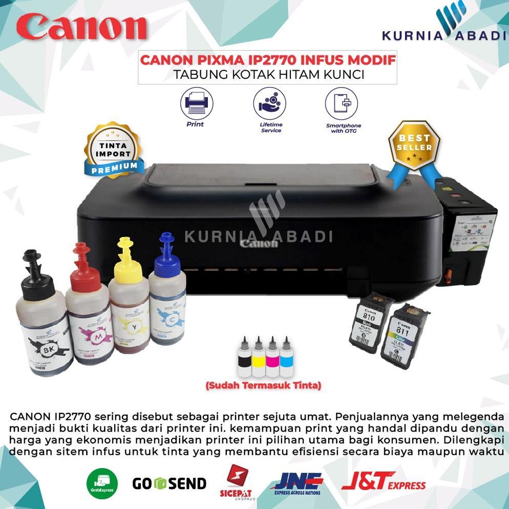 Printer Canon IP 2770 IP2770 Inkjet + Infus Tabung