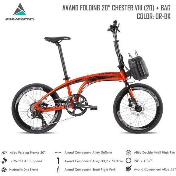 Terlaris Sepeda Lipat Folding Bike 20 Avand Chester Viii (8)
