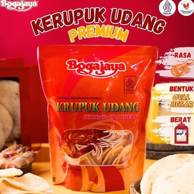 TERMURAH Kerupuk Udang / Krupuk Udang Premium Khas Sidoarjo Bogajaya 500 Gram READY STOCK