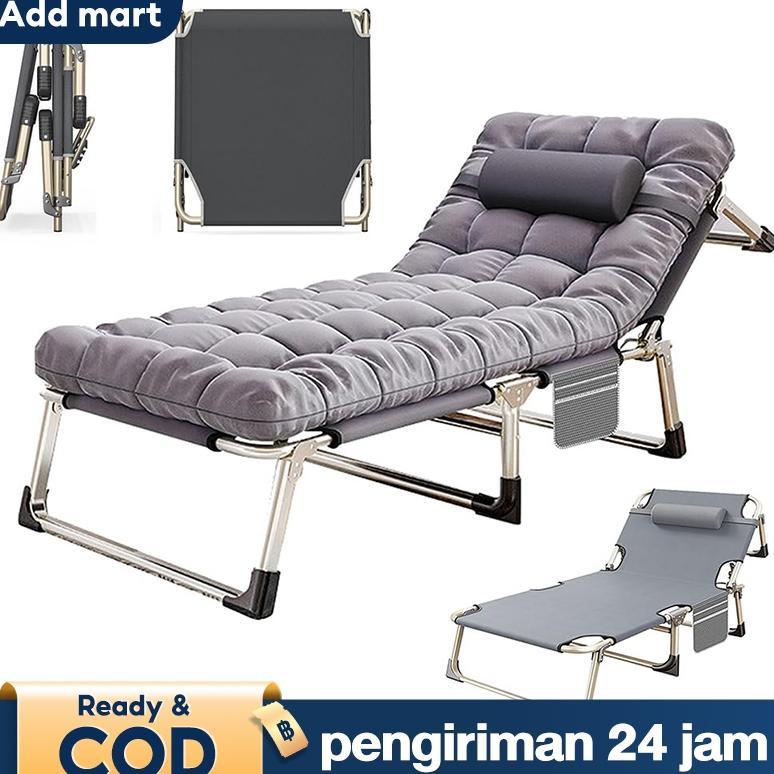 Kursi Lipat Outdoor Ranjang Lipat Portable Tempat Tidur Lipat Multifungsi Ranjang Camping Kursi Lipa