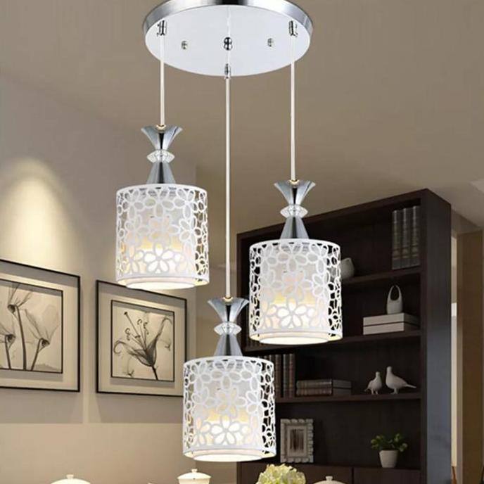 Lampu Hias Led Gantung Mewah Motif Bunga / Lampu Hias Gantung Besi Plastik Bohlam Kualitas Terbaik H