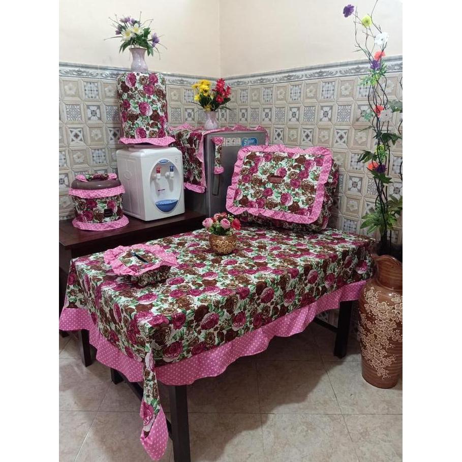 Dkrs- Taplak Meja Set Cover Kitchen Set