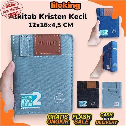 Alkitab Kristen Kecil Sampul TB2 034 Jeans Pocket Terjemahan Baru 2 LAI Anak Mini LAI HIGH QUALITY