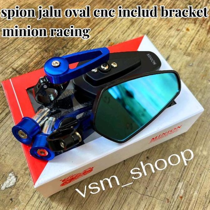 Spion Jalu Oval Include Bracket Spion Jalu Stang Motor Aerox N'Max Adv Dll Motorcycle Baru